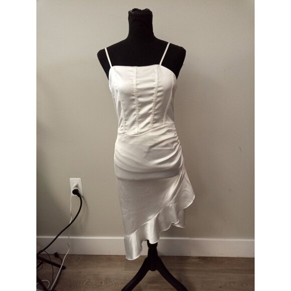 Grace Karin Women's White Asymmetrical Dress Size Small - Picture 1 of 8